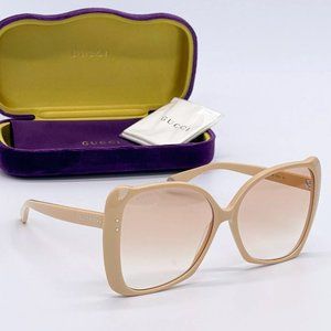 Sale! New Gucci Women's 62mm Beige Sunglasses!